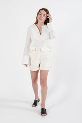 Hemp Corduroy High Waist Shorts - GOOD STUDIOS