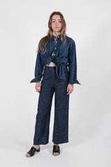 Hemp Denim Sailor Gaucho Pant - GOOD STUDIOS