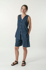 Hemp Denim Vest - GOOD STUDIOS