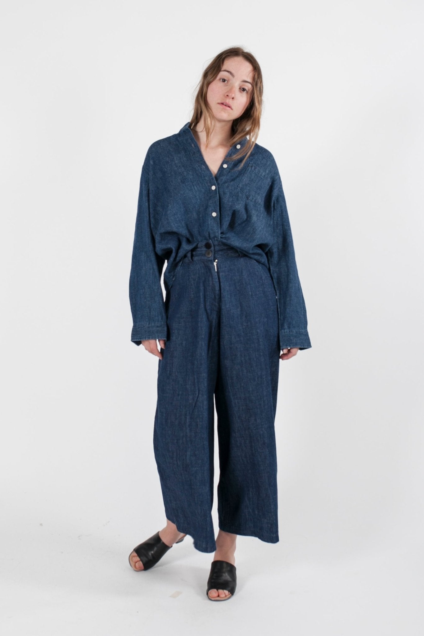 Hemp Denim Wide Leg Pant - GOOD STUDIOS