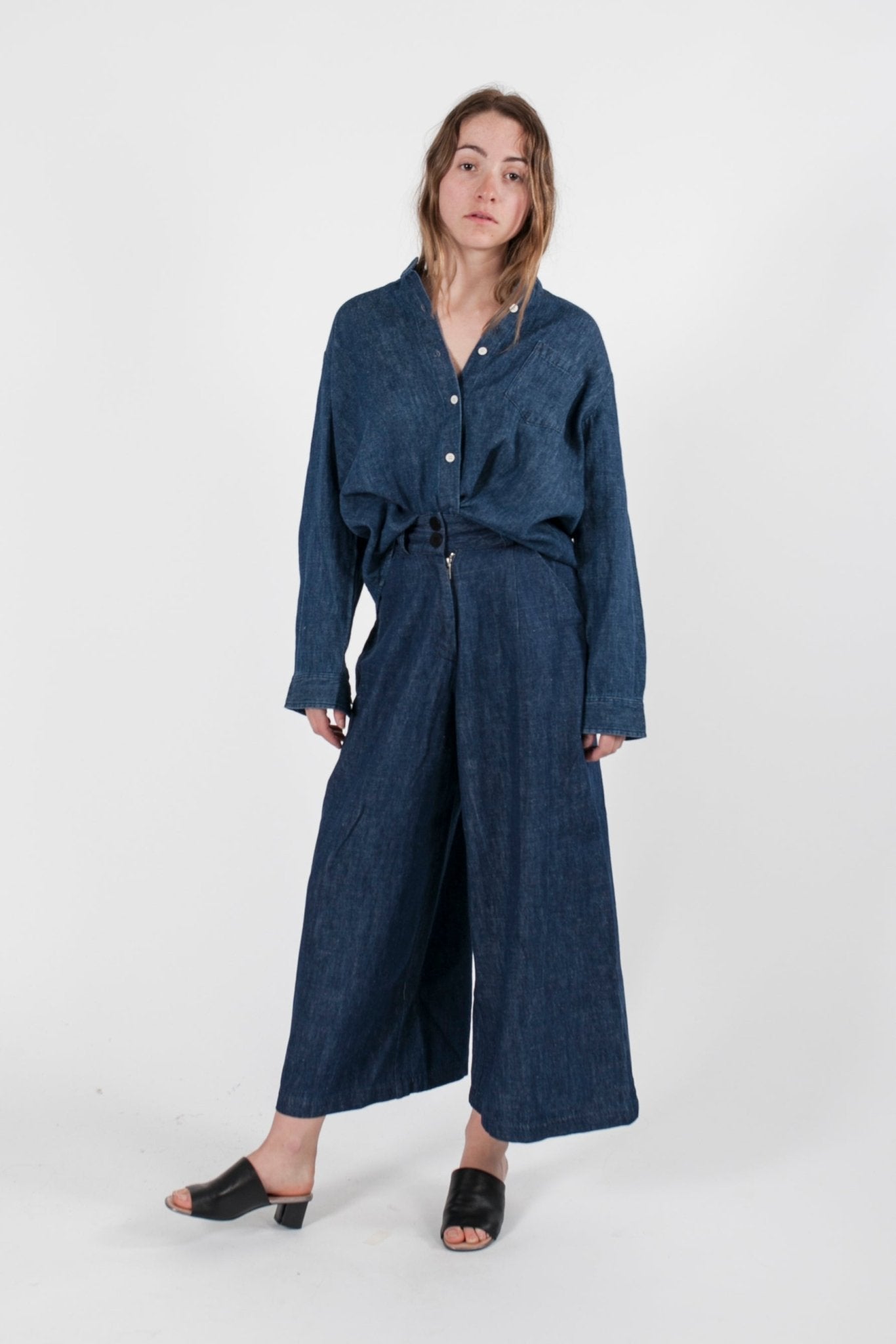 Hemp Denim Wide Leg Pant - GOOD STUDIOS