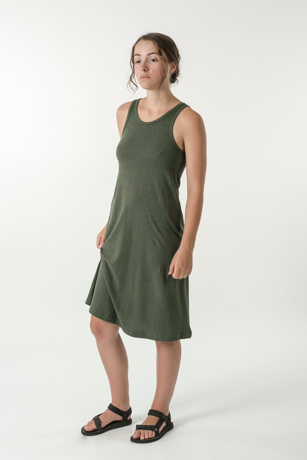 Hemp Jersey Racer Tank Dress - GOOD STUDIOS