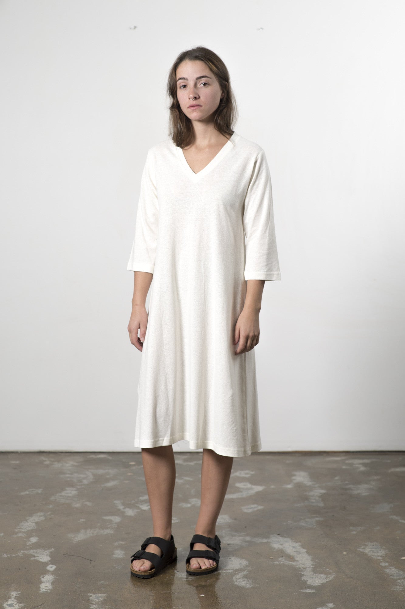 Hemp Jersey V Night Dress - GOOD STUDIOS