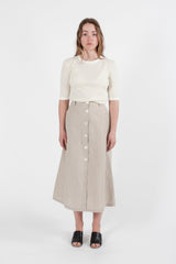 Hemp Linen Button Down Skirt - GOOD STUDIOS