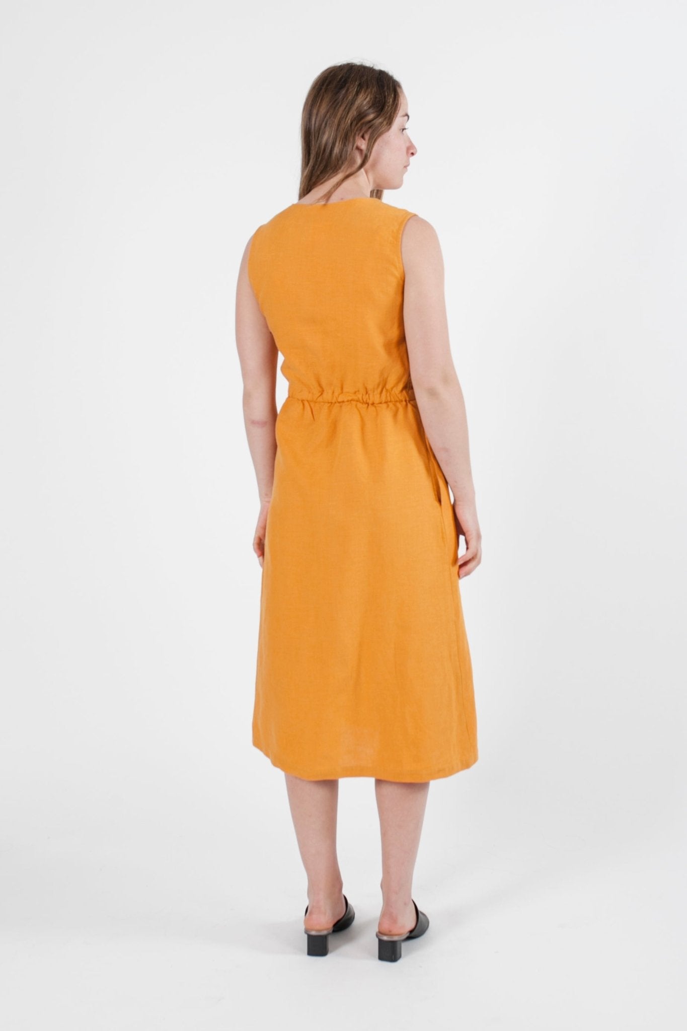 Hemp Linen Drawstring Dress - GOOD STUDIOS