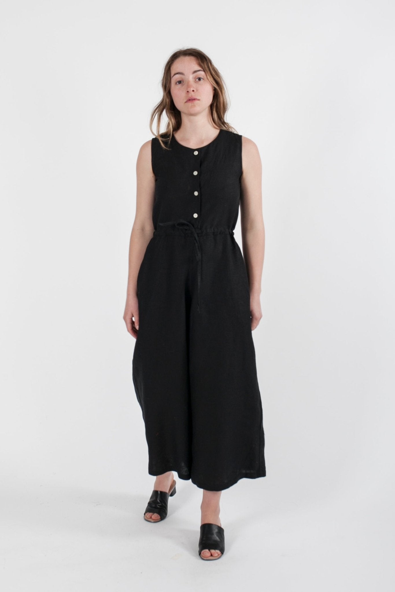 Hemp Linen Drawstring Jumpsuit - GOOD STUDIOS