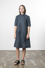 Hemp Linen High Neck Dress - GOOD STUDIOS