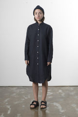 Hemp Linen Mandarin Shirtdress - GOOD STUDIOS