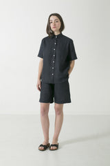 Hemp Linen Mandarin Short Sleeve Shirt - GOOD STUDIOS