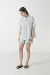 Hemp Linen Mandarin Short Sleeve Shirt - GOOD STUDIOS