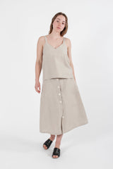 Hemp Linen Reversible Singlet - GOOD STUDIOS