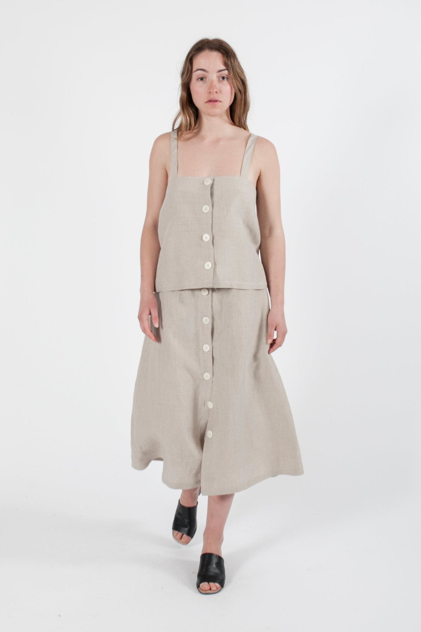 Hemp Linen Reversible Singlet - GOOD STUDIOS