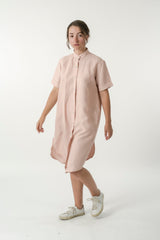 Hemp Linen Short Sleeve Shirtdress - GOOD STUDIOS