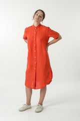 Hemp Linen Short Sleeve Shirtdress - GOOD STUDIOS