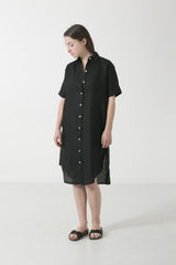 Hemp Linen Short Sleeve Shirtdress - GOOD STUDIOS