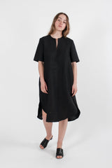 Hemp Linen Short Sleeve Tunic Dress - GOOD STUDIOS