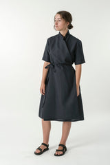 Hemp Linen Short Sleeve Wrap Dress - GOOD STUDIOS