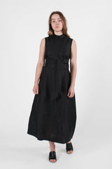 Hemp Linen Sleeveless High Neck Dress - GOOD STUDIOS