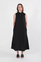 Hemp Linen Sleeveless High Neck Dress - GOOD STUDIOS