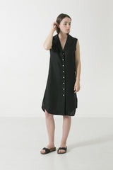 Hemp Linen Sleeveless Shirtdress - GOOD STUDIOS