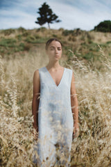 Hemp Linen V Dress - GOOD STUDIOS