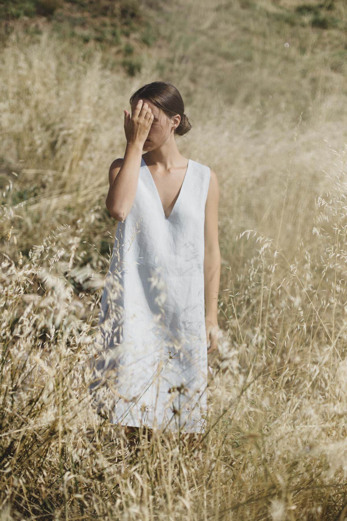 Hemp Linen V Dress - GOOD STUDIOS