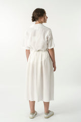 Hemp Silk Pleat Skirt - GOOD STUDIOS