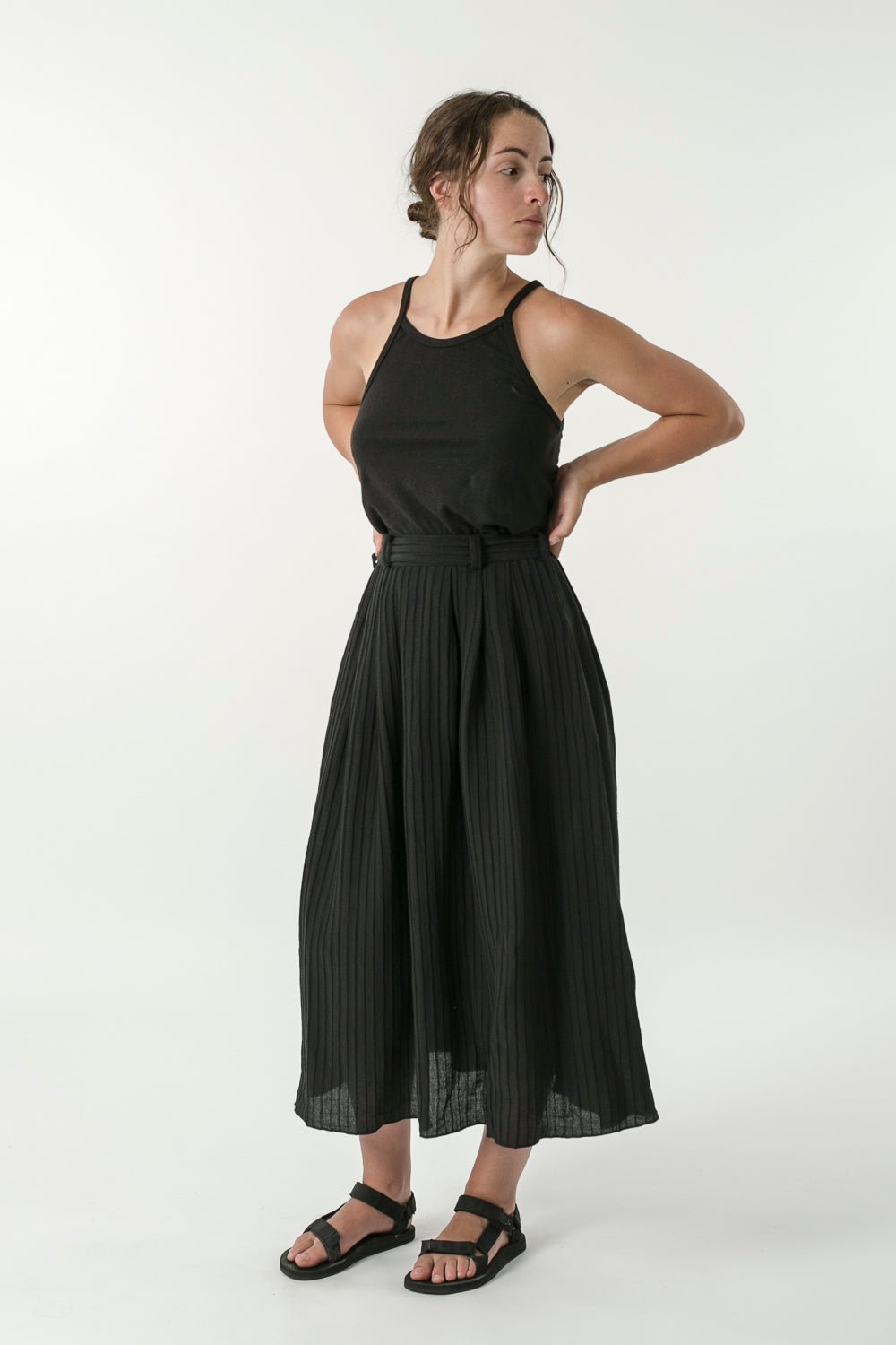 Hemp Silk Pleat Skirt - GOOD STUDIOS