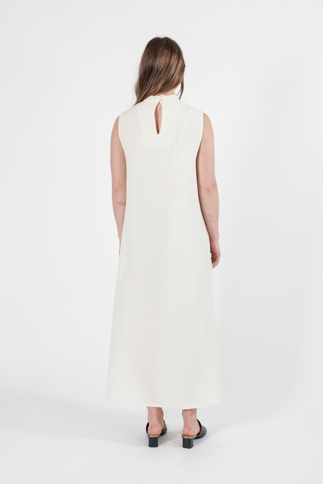 Hemp Silk Sleeveless High Neck Dress - GOOD STUDIOS