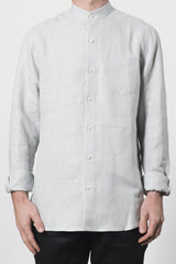 Mens Hemp Linen Mandarin Travel Shirt - GOOD STUDIOS